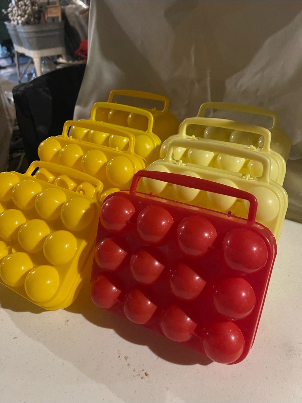 Plastic portable Egg Storage Carrying cases